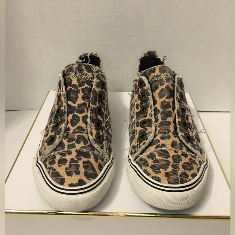 Blowfish Malibu Play Leopard Print Canvas Slip On Sneakers Women’s Size 7 - Picture 3 of 8